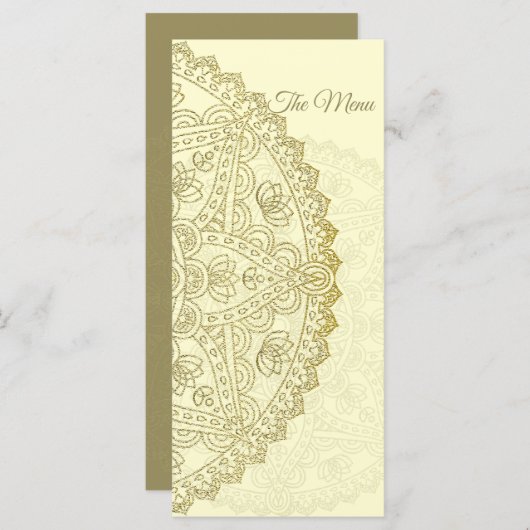 Oriental Wedding - Menu Kaart (Voorkant / Achterkant)