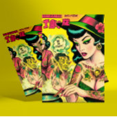 Oriental Witch Retro Comics Briefkaart