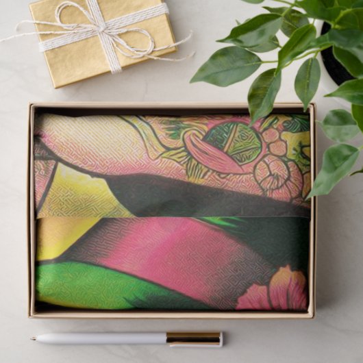 Oriental Witch Retro Comics Tissuepapier (Geschenk)