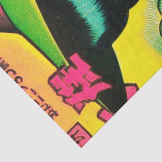 Oriental Witch Retro Comics Tissuepapier (Detail)