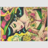 Oriental Witch Retro Comics Tissuepapier (Voorkant)