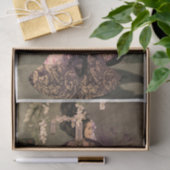 Oriental Woman Pheasant Peony Portrait Tissuepapier (Geschenk)