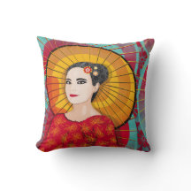 Oriental Woman pillow