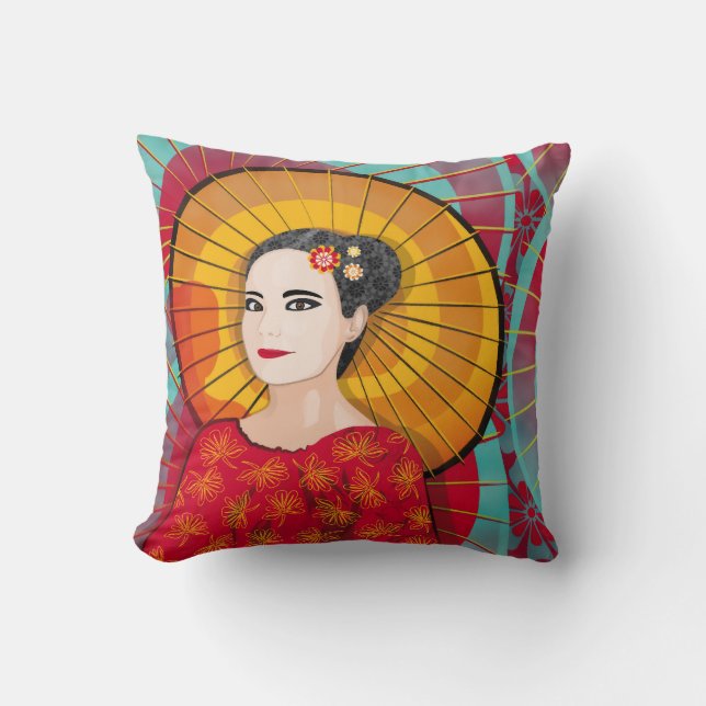 Oriental Woman pillow Kussen (Voorkant)
