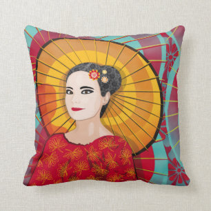 Oriental Woman pillow Kussen