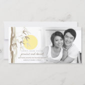 Oriental Yellow Sunrise Bamboo Zen Save the Date (Voorkant)
