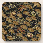 Oriental Zee Dragon Pattern Bier Onderzetter (Voorkant)