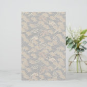 Oriental Zee Dragon Pattern Briefpapier (Staand voorkant)