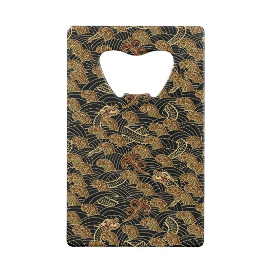 Oriental Zee Dragon Pattern Creditkaart Flessenopener (Achterkant)