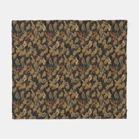 Oriental Zee Dragon Pattern Fleece Deken (Voorkant (Horizontaal))