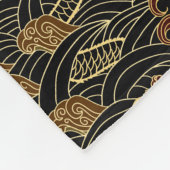 Oriental Zee Dragon Pattern Fleece Deken (Hoek)