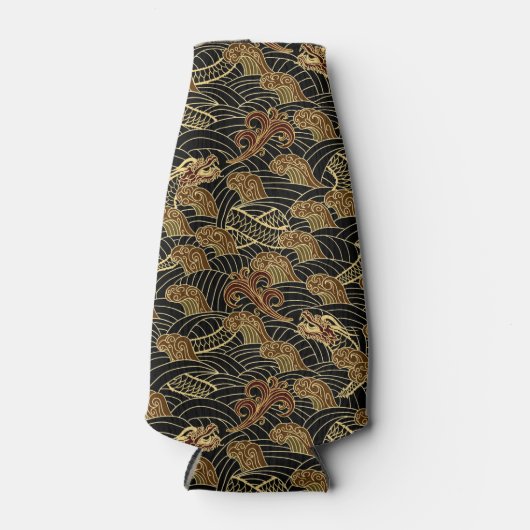 Oriental Zee Dragon Pattern Flesjeskoeler (Voorkant)