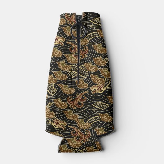 Oriental Zee Dragon Pattern Flesjeskoeler (Achterkant)