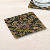 Oriental Zee Dragon Pattern Kartonnen Onderzetters (Schuin)