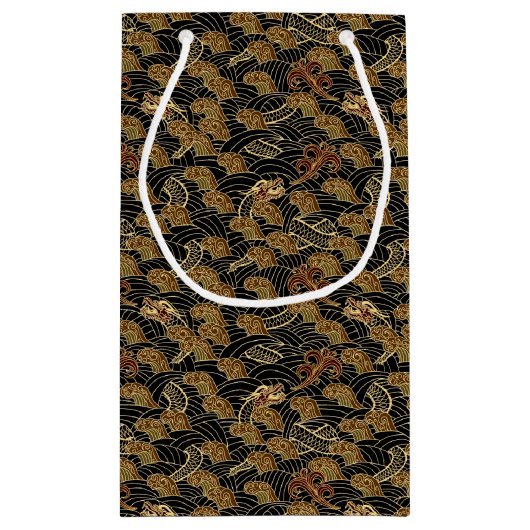 Oriental Zee Dragon Pattern Klein Cadeauzakje (Achterkant)