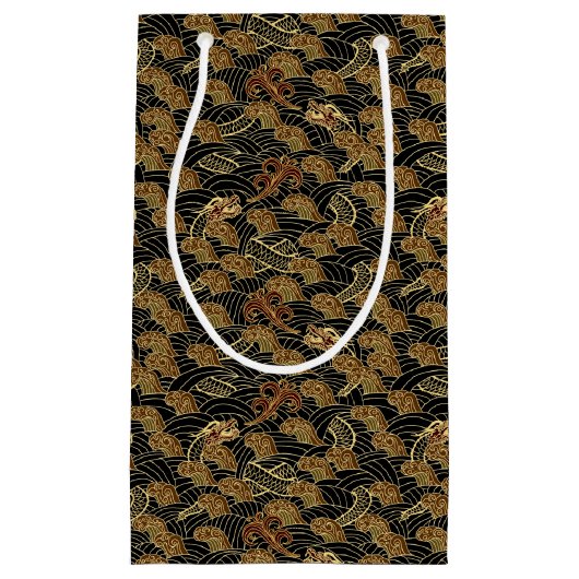 Oriental Zee Dragon Pattern Klein Cadeauzakje (Voorkant)