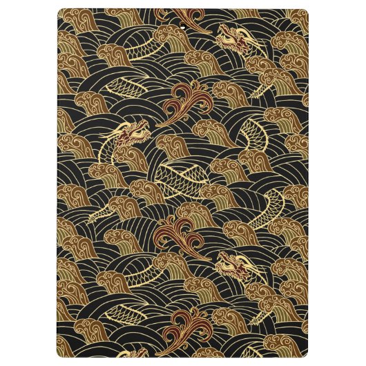 Oriental Zee Dragon Pattern Klembord (Achterkant)