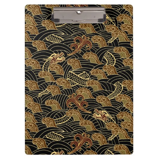 Oriental Zee Dragon Pattern Klembord (Voorkant)