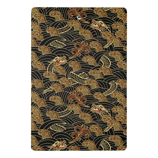 Oriental Zee Dragon Pattern Mini Klembord (Achterkant)