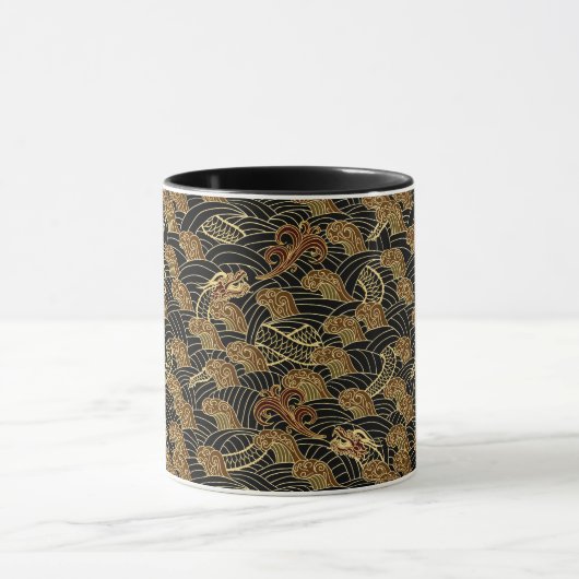 Oriental Zee Dragon Pattern Mok (Midden)