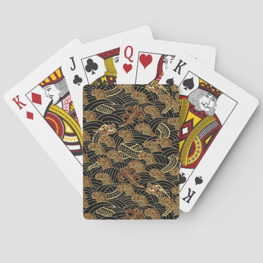 Oriental Zee Dragon Pattern Pokerkaarten (Achterkant)