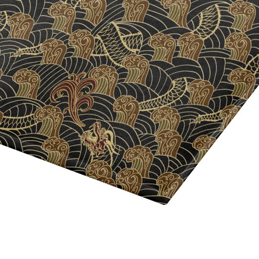 Oriental Zee Dragon Pattern Snijplank (Hoek)