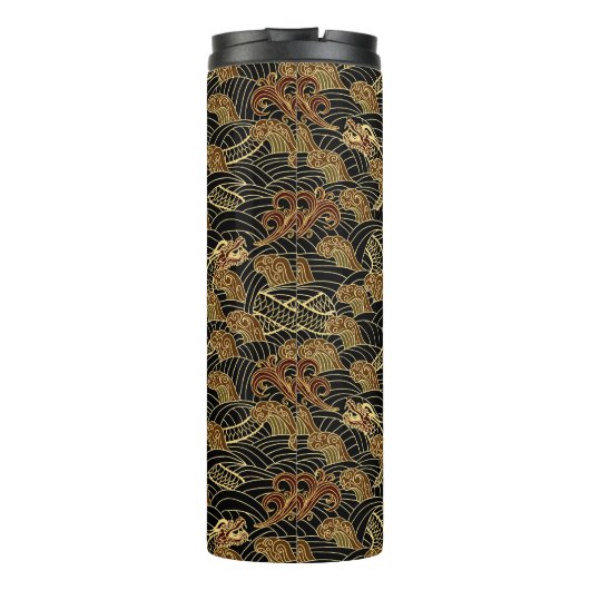Oriental Zee Dragon Pattern Thermosbeker (Achterkant)