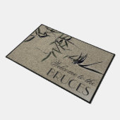 Oriental Zen Accent Bamboe Gepersonaliseerd Deurmat (Schuin)