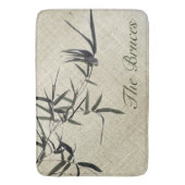 Oriental Zen Accent Bamboo Personalized Bath Mat (Voorkant Verticaal)