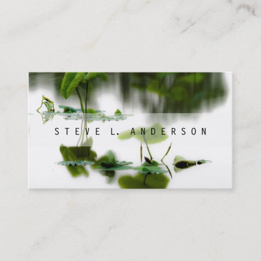 ©Oriental Zen Natuur Photography Pond Lily Pads Visitekaartje (Voorkant)