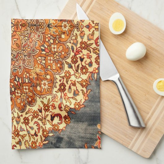 Orientale Antiek Turkse Perzische Textuur Theedoek (Quarter Fold)