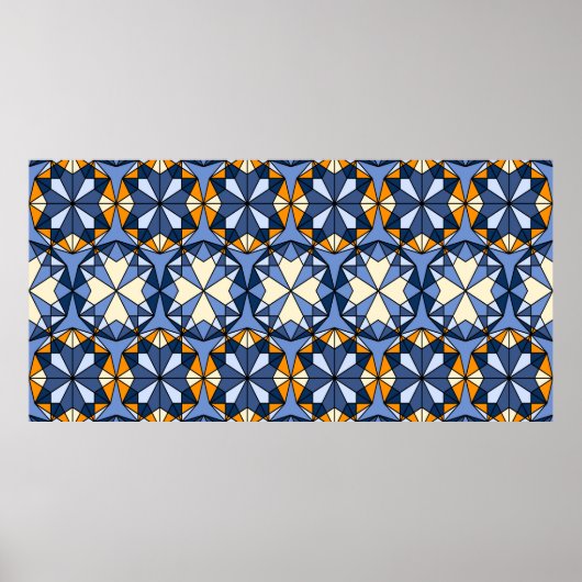 Orientale arabische versiering naadloos patroon poster (Voorkant)