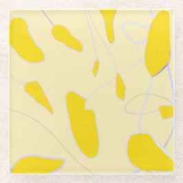 Orientale bloemen glazen onderzetter