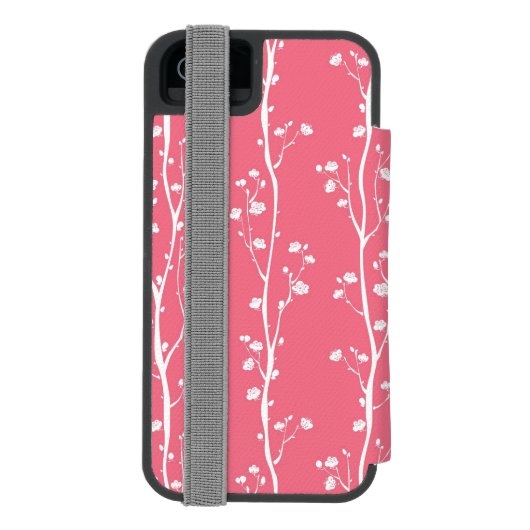 Orientale bloesem incipio iPhone portemonnee hoesje (Agenda Achterkant)