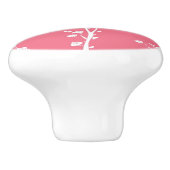 Orientale bloesem keramische knop (Zijkant)