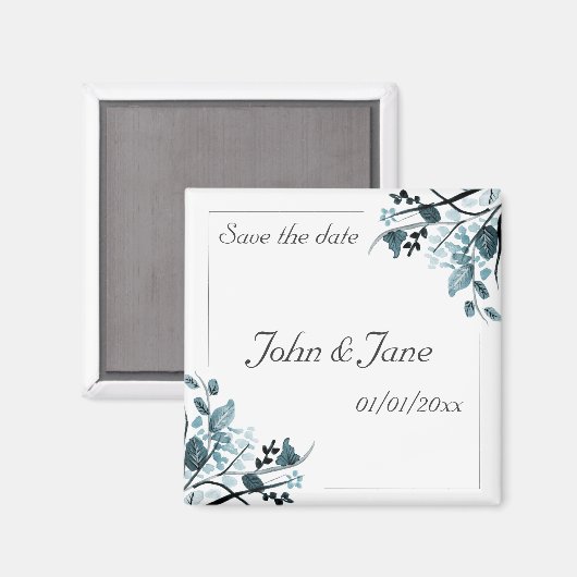 Orientale bloesem Sparen de datum Sjabloon Magnet (Voorkant / Achterkant)