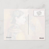 Orientale chinese dame levendig mooi portret briefkaart (Achterkant)