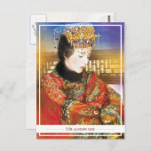 Orientale chinese dame levendig mooi portret briefkaart (Voorkant / Achterkant)