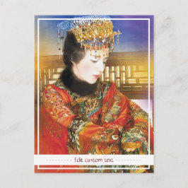 Orientale chinese dame levendig mooi portret briefkaart