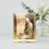 Orientale chinese dame levendig mooi portret briefkaart (Staand voorkant)