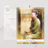 Orientale chinese dame levendig mooi portret briefkaart (Voorkant / Achterkant)