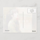 Orientale chinese dame levendig mooi portret briefkaart (Achterkant)