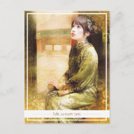 Orientale chinese dame levendig mooi portret briefkaart