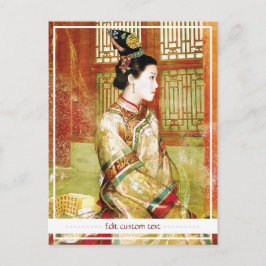 Orientale chinese dame levendig mooi portret briefkaart