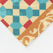 Orientale deklaag, bloempatroon voor sierdoeleind fleece deken (Hoek)