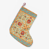 Orientale deklaag,  bloempatroon voor sierdoeleind kleine kerstsok (Voorkant (Hangend))
