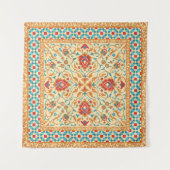 Orientale deklaag,  bloempatroon voor sierdoeleind wandkleed (Voorkant)