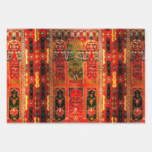 Orientale deklaag in rood en groen inpakpapier vel (Voorkant 3)