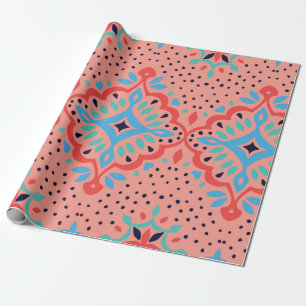 Orientale demaspatroon. Talavera-aardewerk. Cadeaupapier