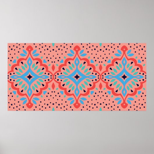 Orientale demaspatroon. Talavera-aardewerk. Poster (Voorkant)